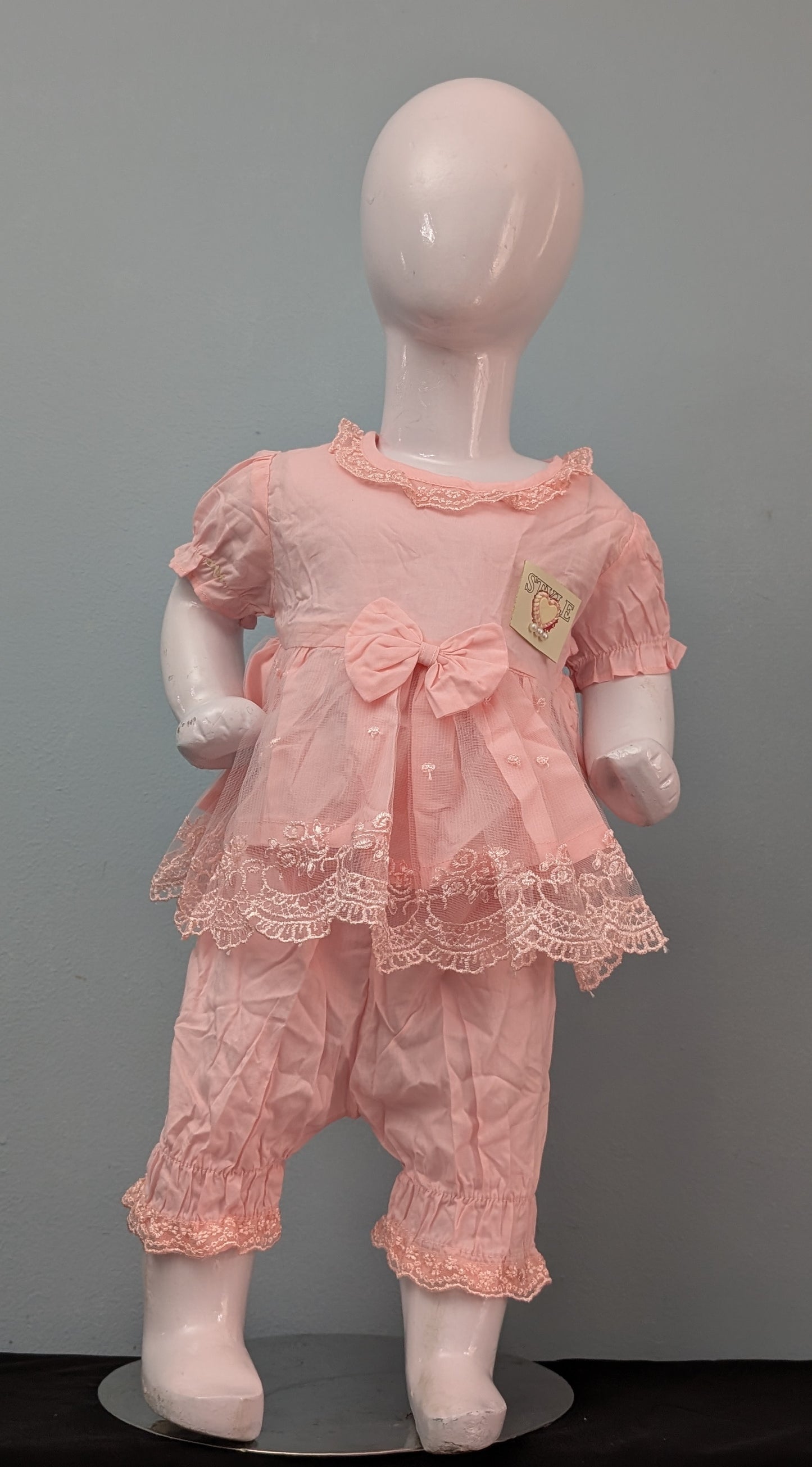 Infant lawn frock with matching trouser