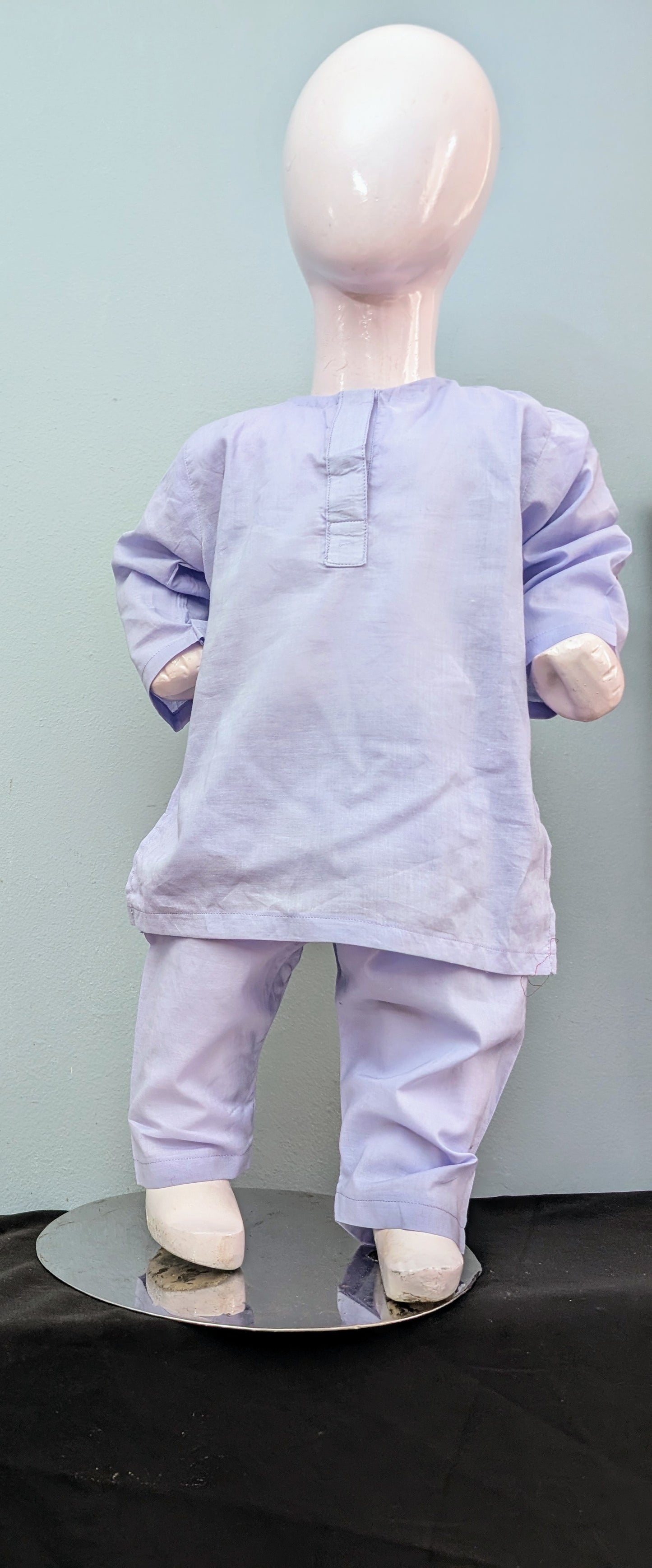 Infant cotton lavender kurta pyajama