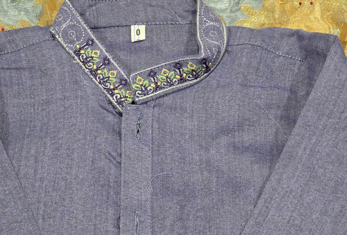 Infant embroidered kurta with pyjama and waistcoat