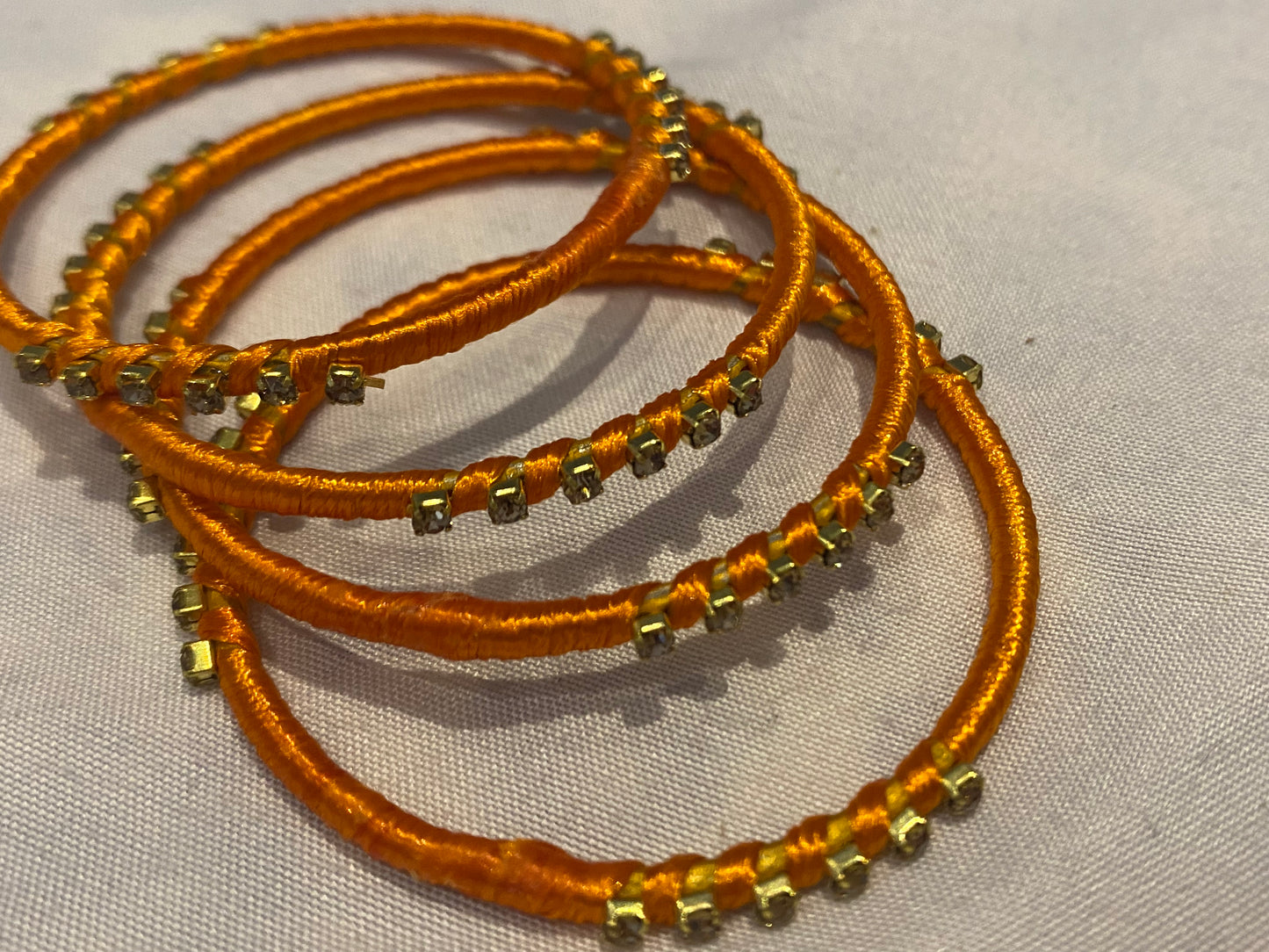 Kids Orange handmade bangles