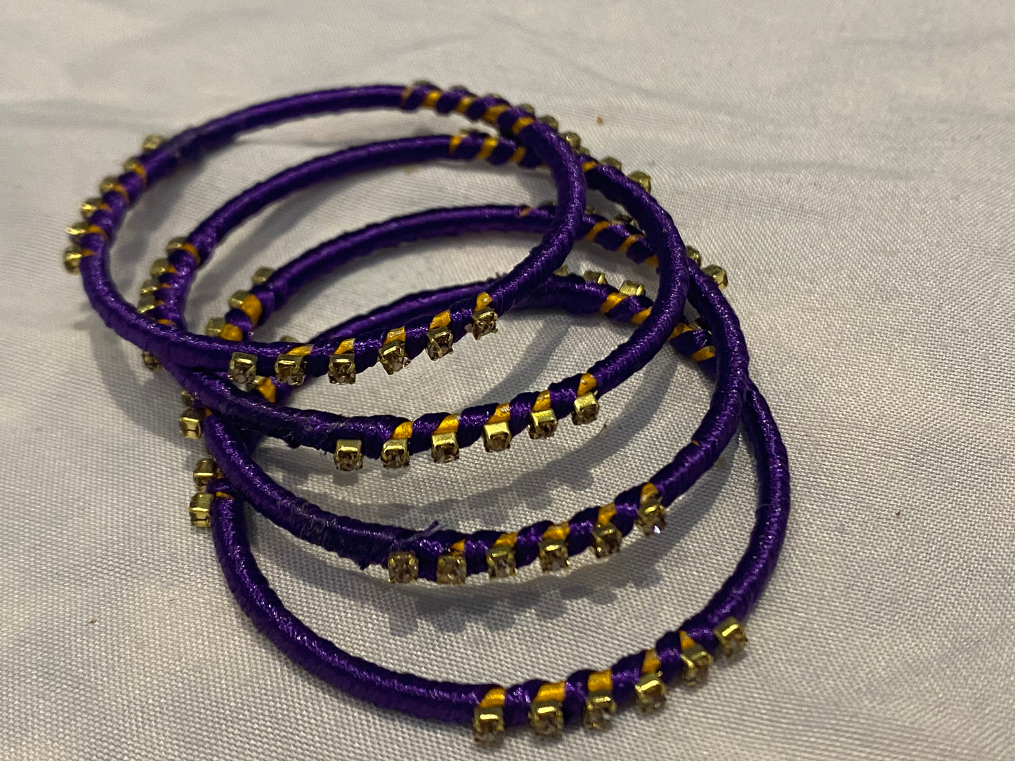 Kids purple handmade bangles