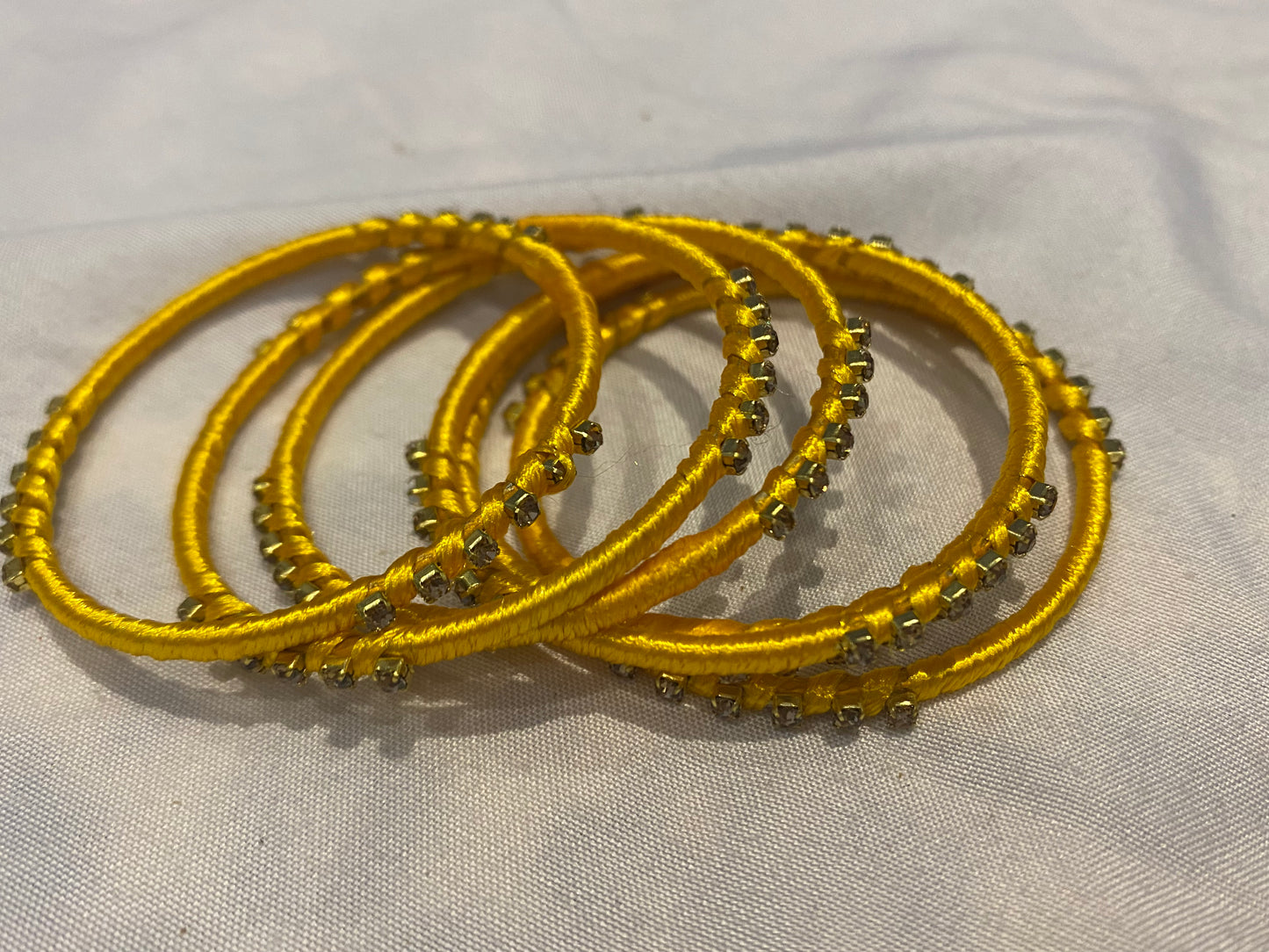 Kids Yellow handmade  bangles