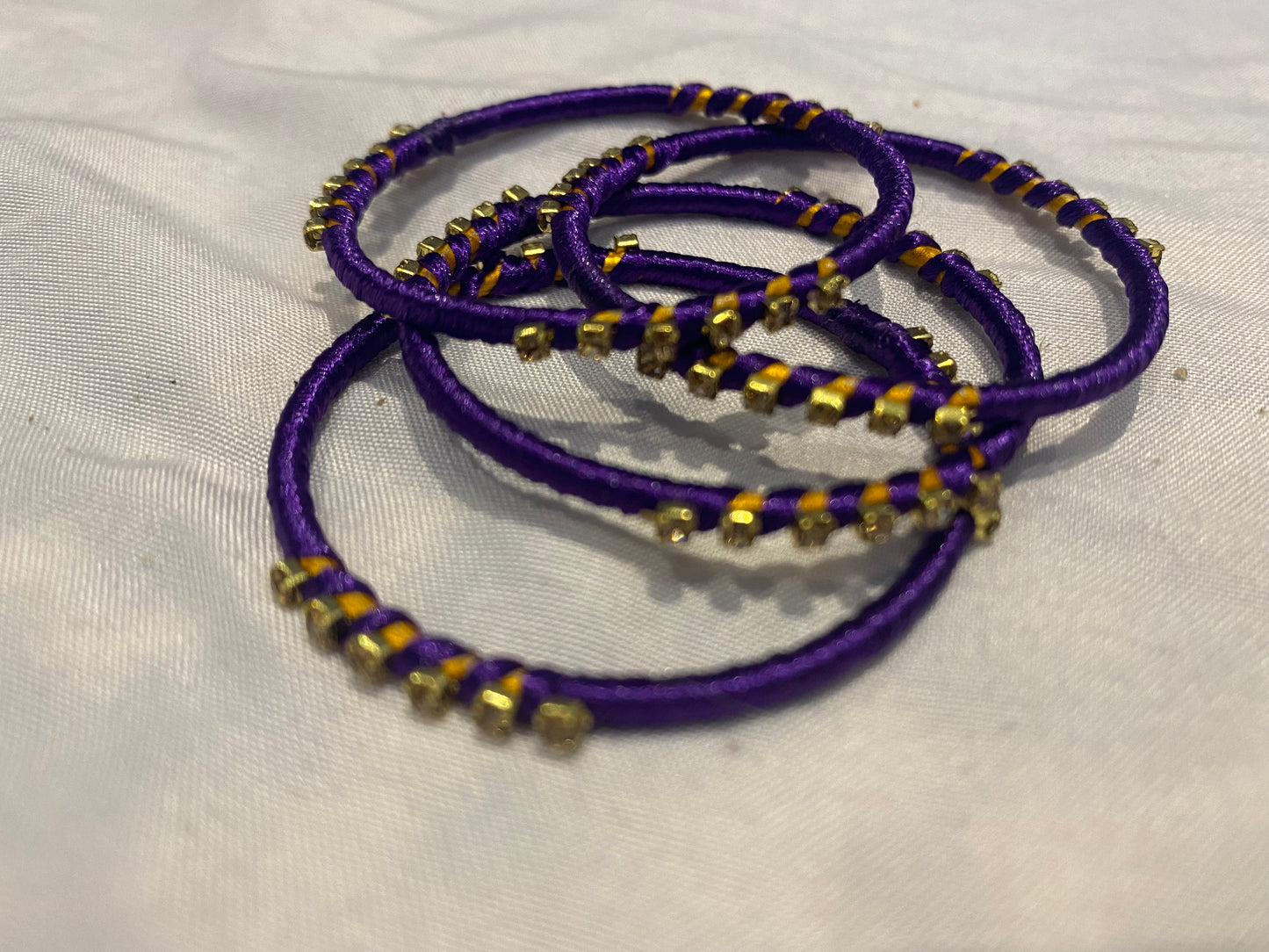 Kids purple handmade bangles