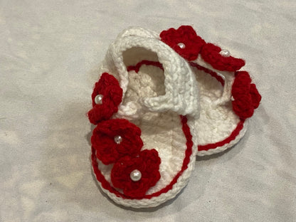 Handmade footwear for baby girls