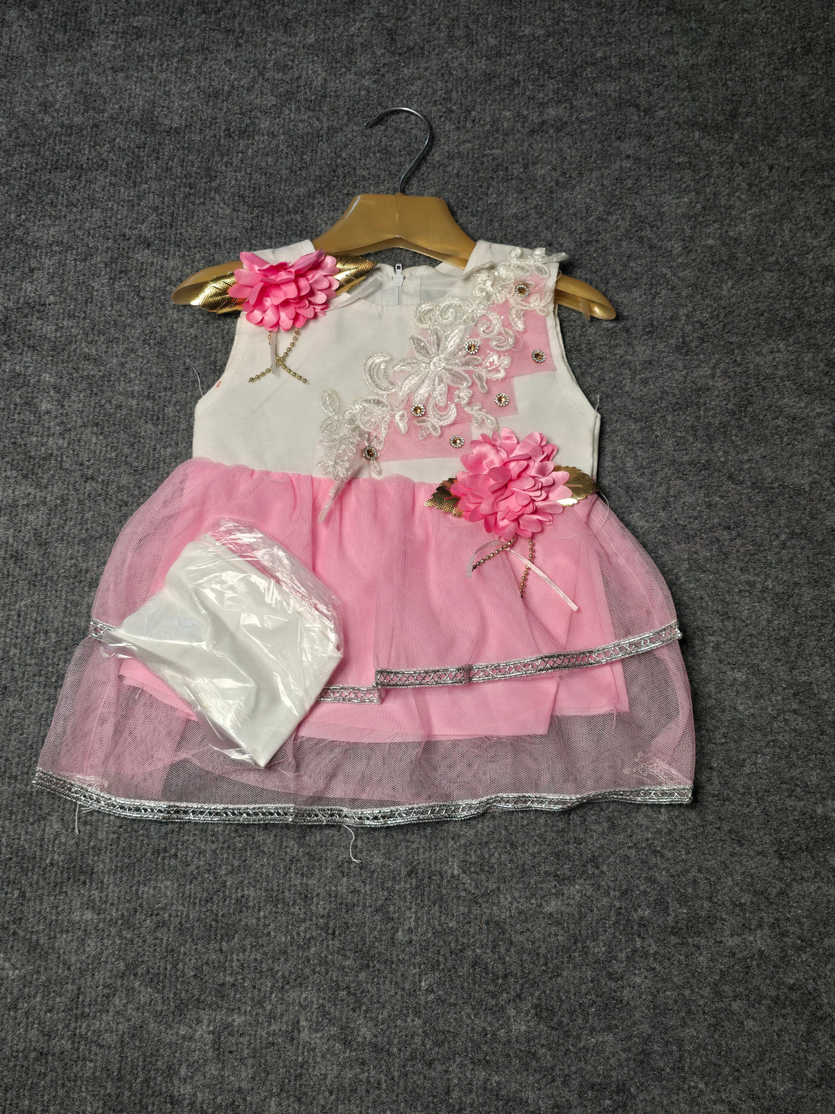 Blossom Pink & White Tulle Party Dress