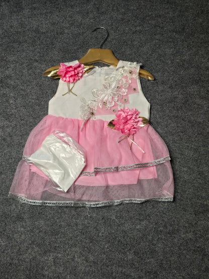 Blossom Pink & White Tulle Party Dress