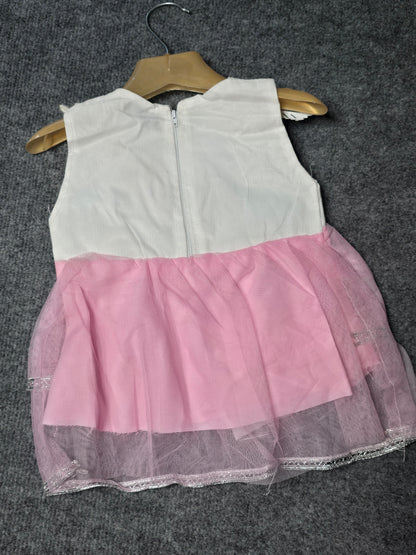 Blossom Pink & White Tulle Party Dress