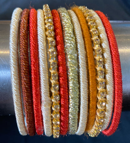 Beautiful multi colour thread bangles