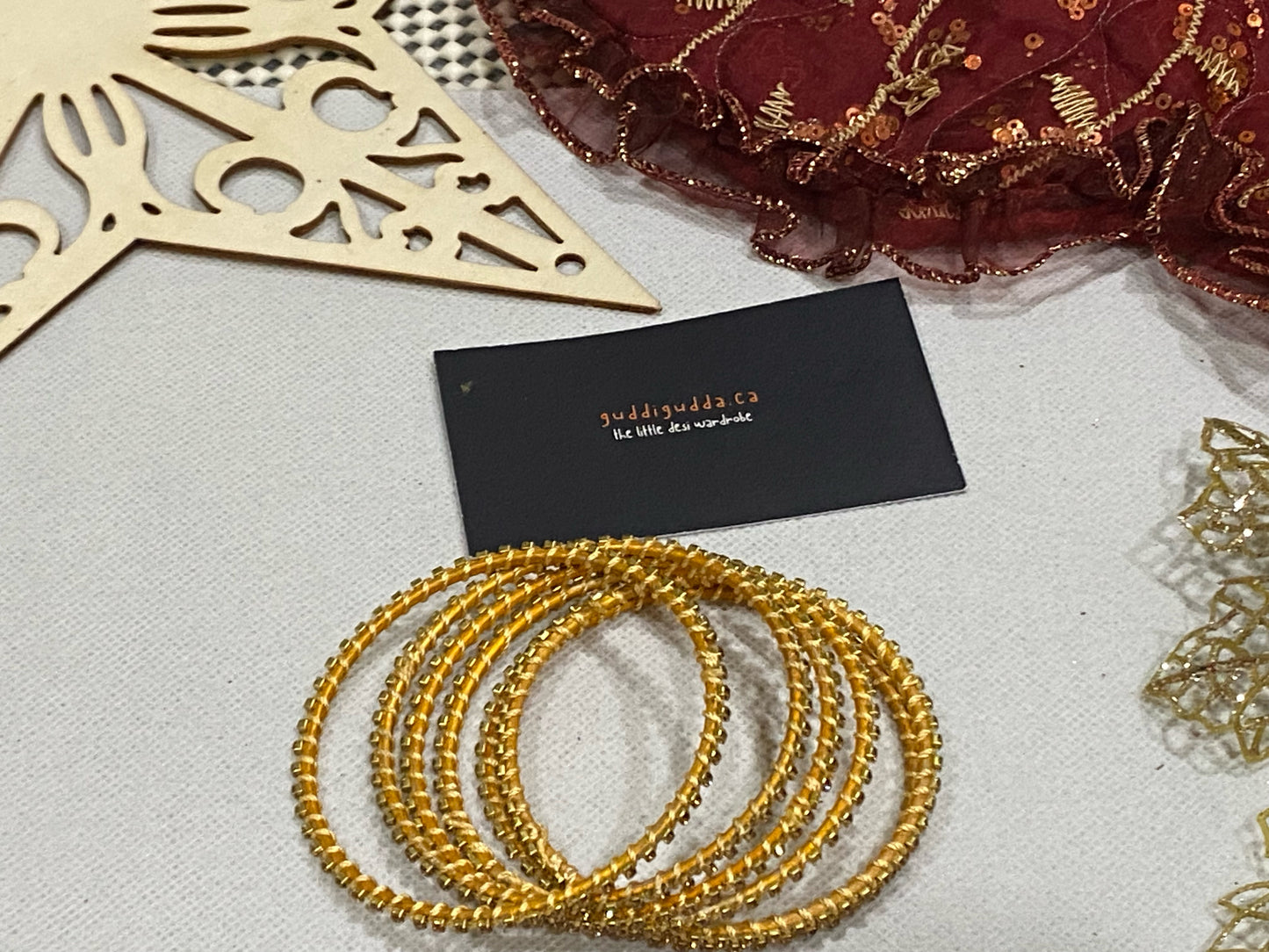 Girls Golden stones bangles