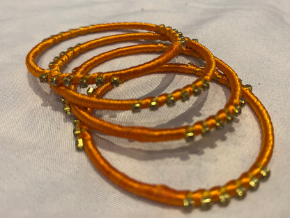 Kids Orange handmade bangles