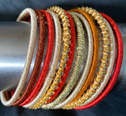 Beautiful multi colour thread bangles