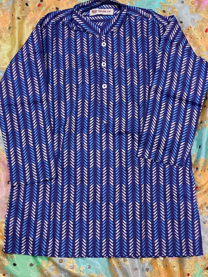 Blue Printed Kurta