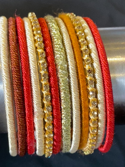 Beautiful multi colour thread bangles