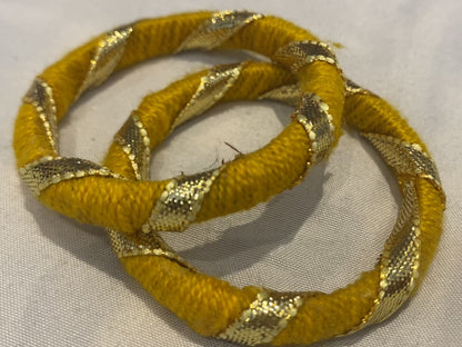 Kids Yellow handmade gotta bangles(kre)