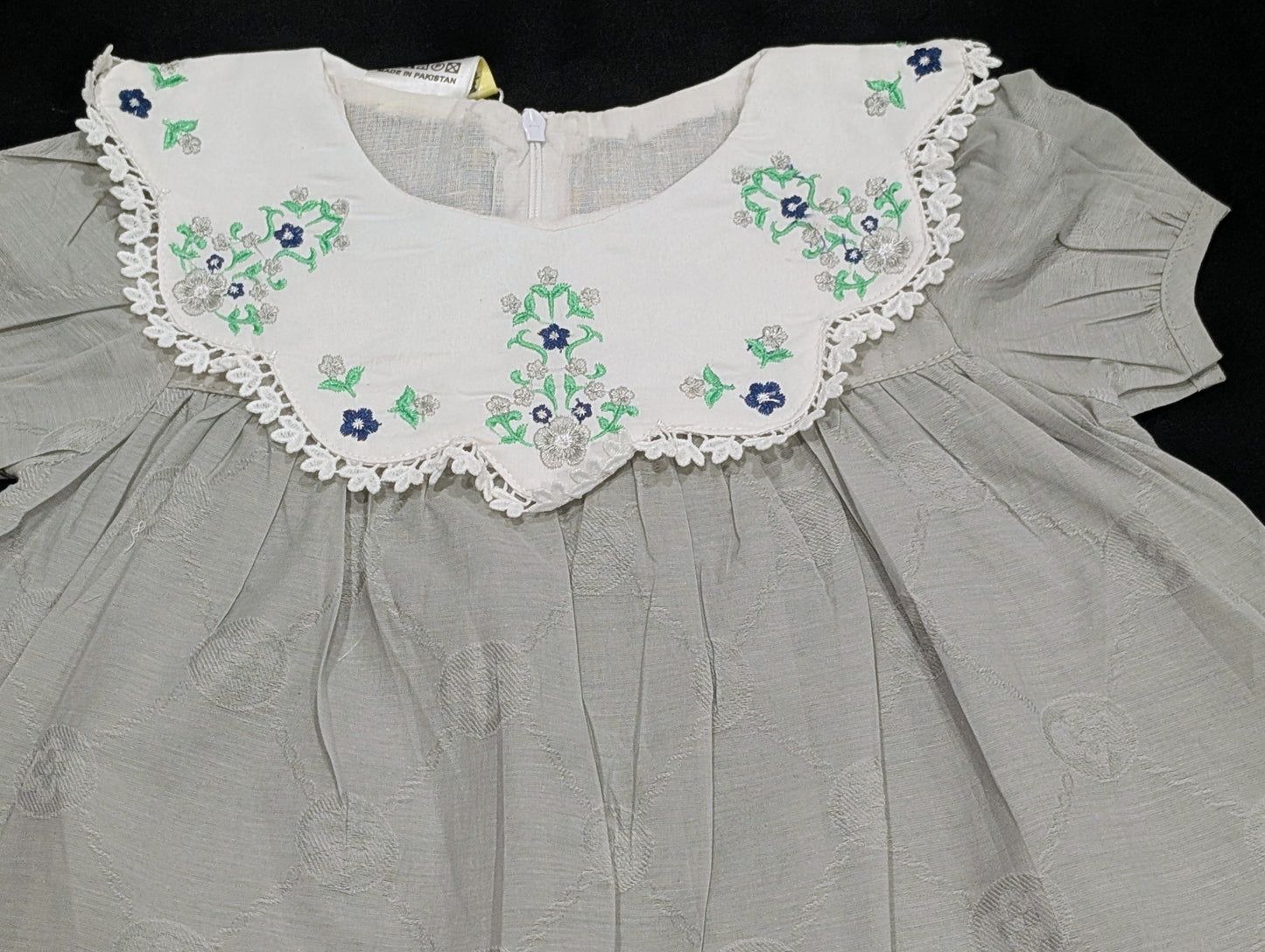 Stylish cotton embroidered frock and pajama sets for baby girls