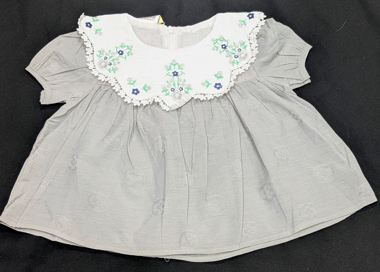 Stylish cotton embroidered frock and pajama sets for baby girls