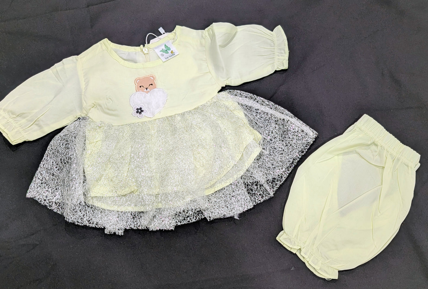 Baby girl cotton fancy frock and pajama sets