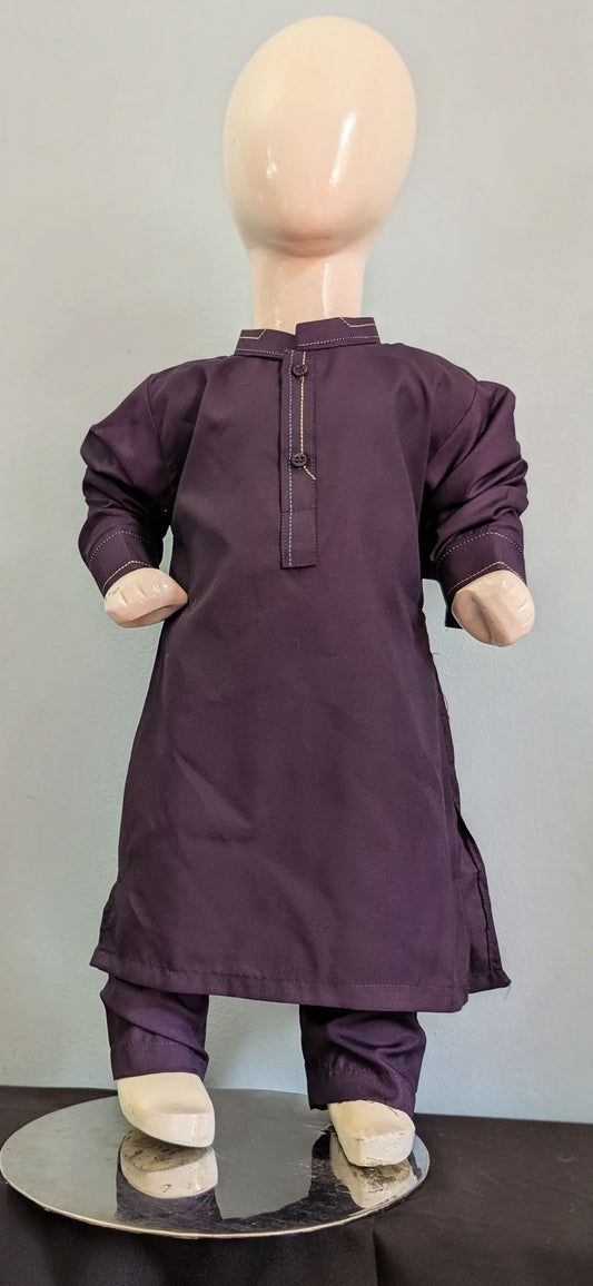 Boys purple Wash and wear kurta and pyjama