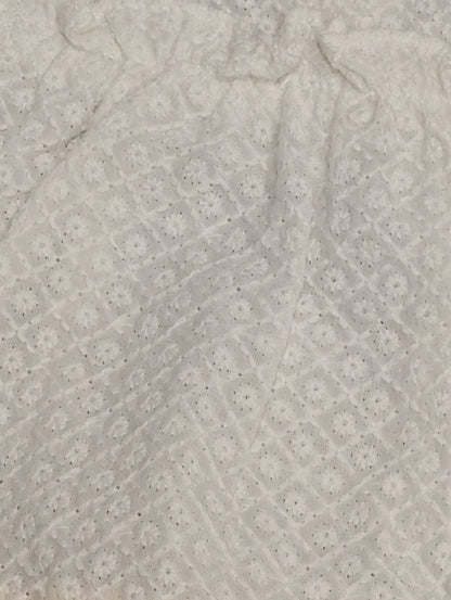 Kids girls self-embroidered frock with stylish pants