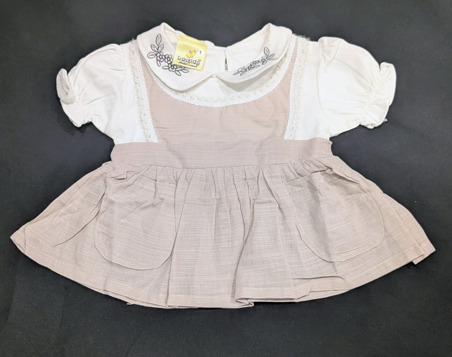 Stylish embroidered frocks for kids, with pants