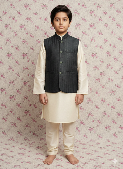 Boys jacquard Waistcoat