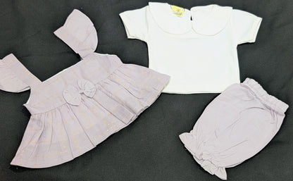 Baby girl cotton frocks and pant sets with inner